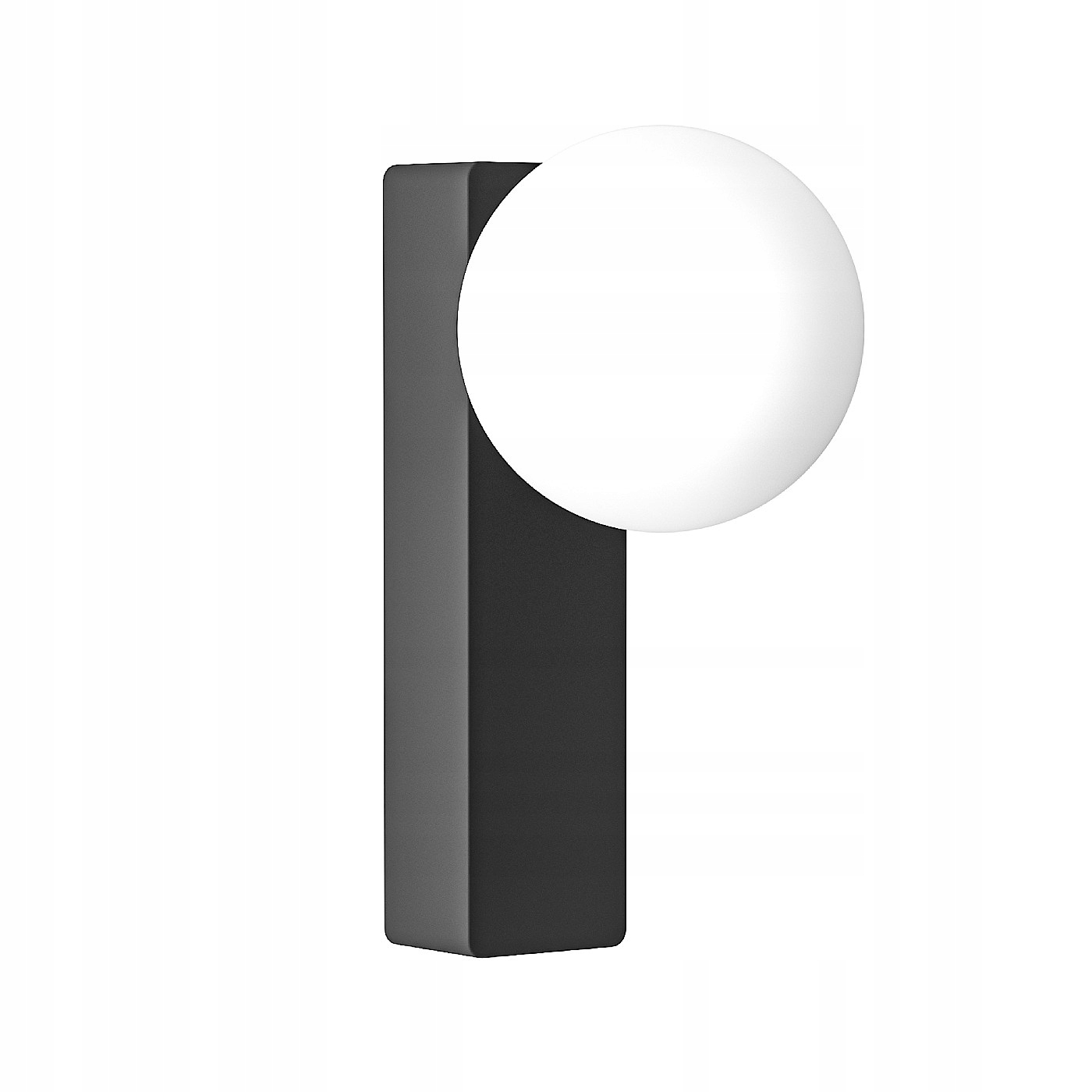 Geometrická nástenná lampa Boletta Perette Nero IP44 do kúpeľne, spálne