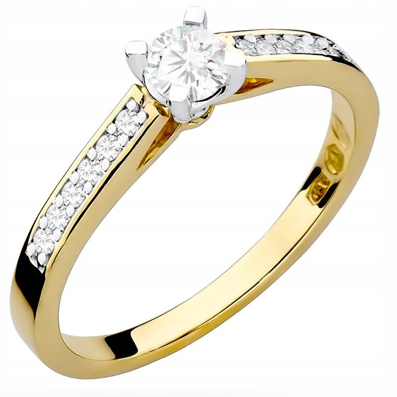Zlatý Prstýnek S Brilianty 0,36 ct