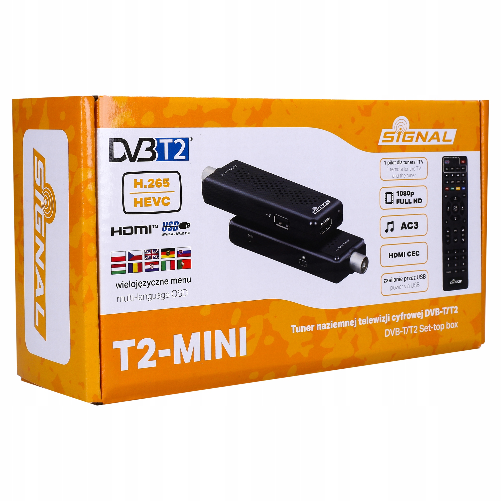 Tuner DVB-T2 HEVC dekoder TV T2-MINI USB 5V Signal - Sklep, Opinie, Cena w