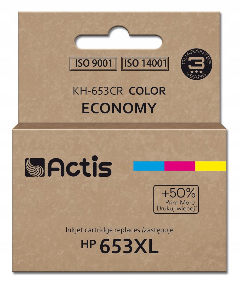 Actis KH-653CR Inkoust (náhrada Hp 653XL 3YM74AE; Premium; 18 ml; 300 stran;