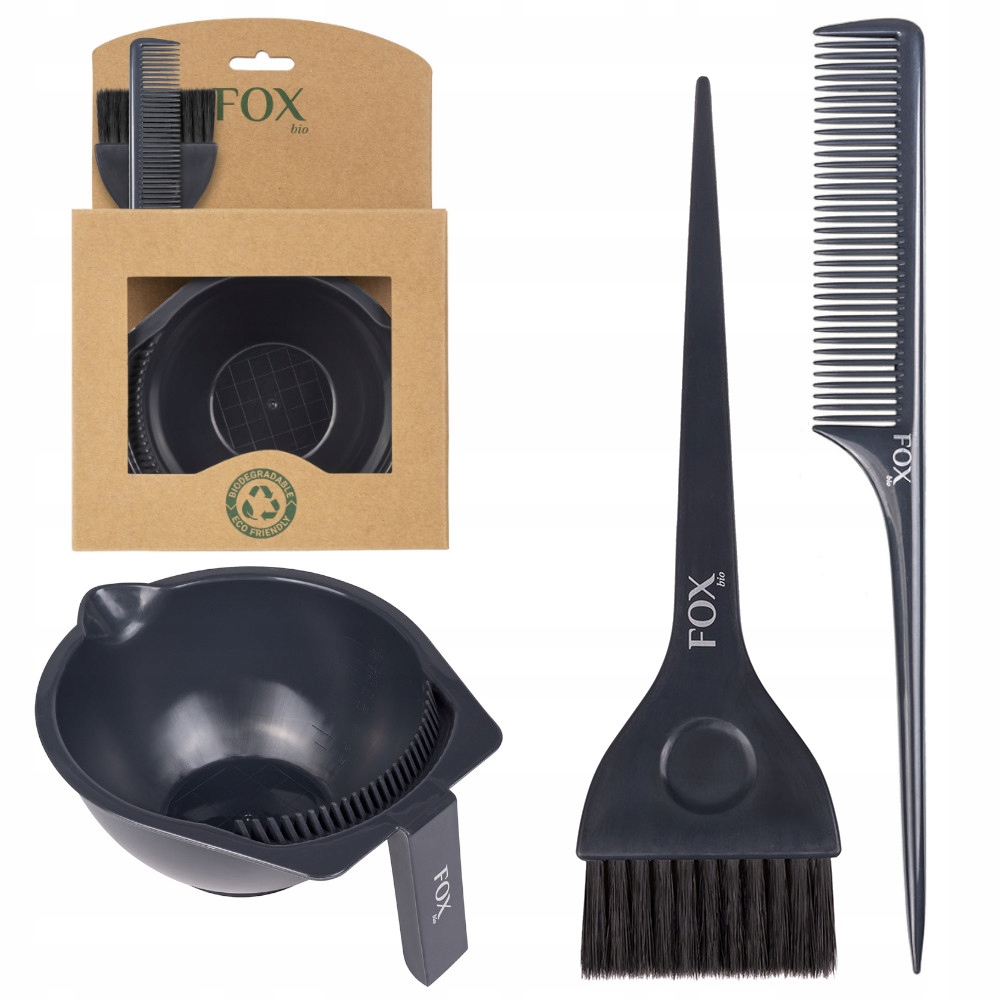 Sada na barvení Miska Štětec Hřeben Fox Bio