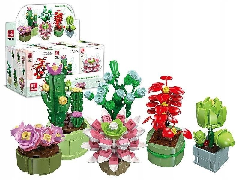 Klocki - kaktus w doniczce MIX