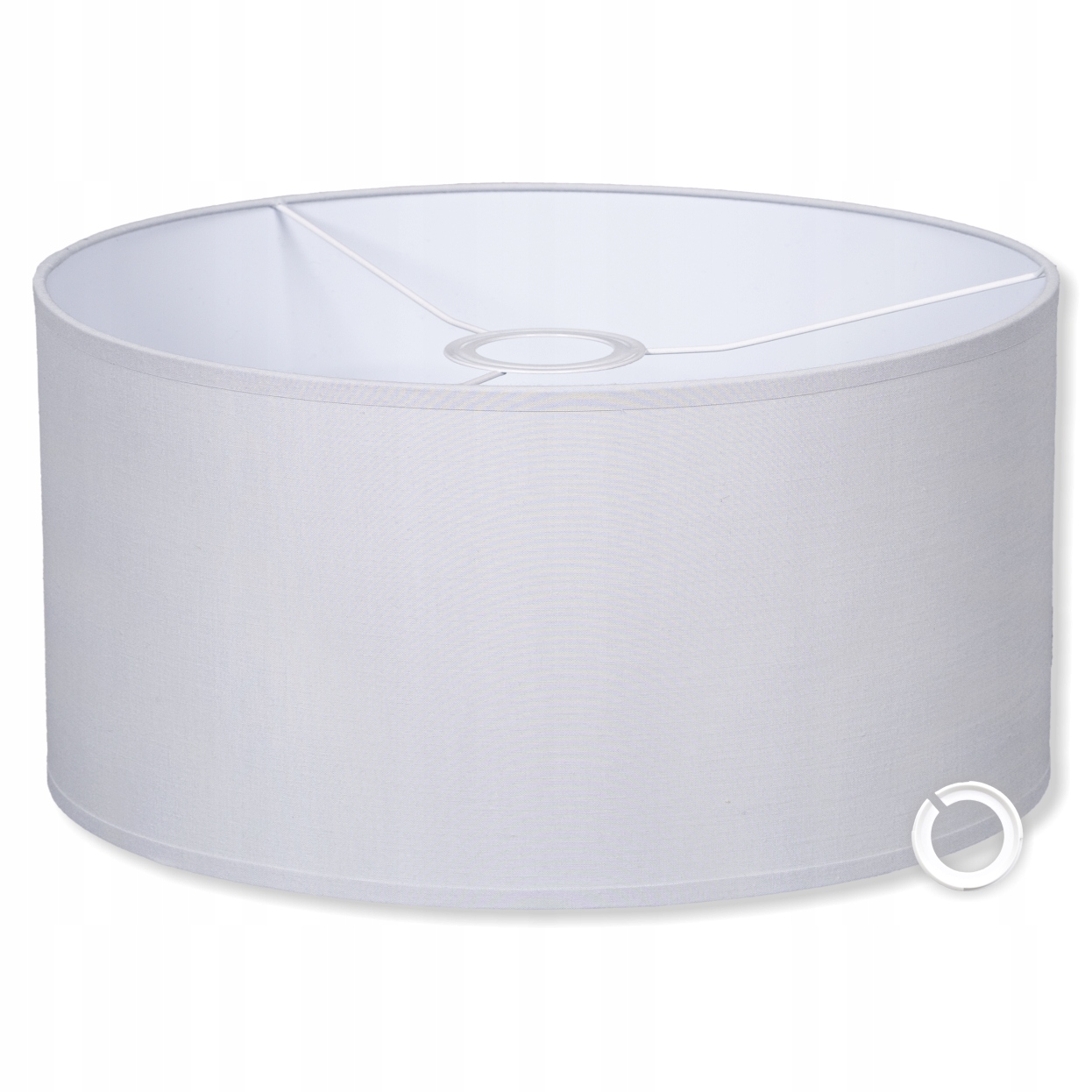 Wytrzymały bawełniany Abażur JASNOSZARY 35 / 20 cm