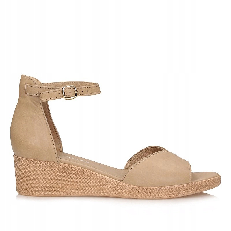 Kožené pohodlné sandály na koturnu Ryłko 3MBL4_V_B52F