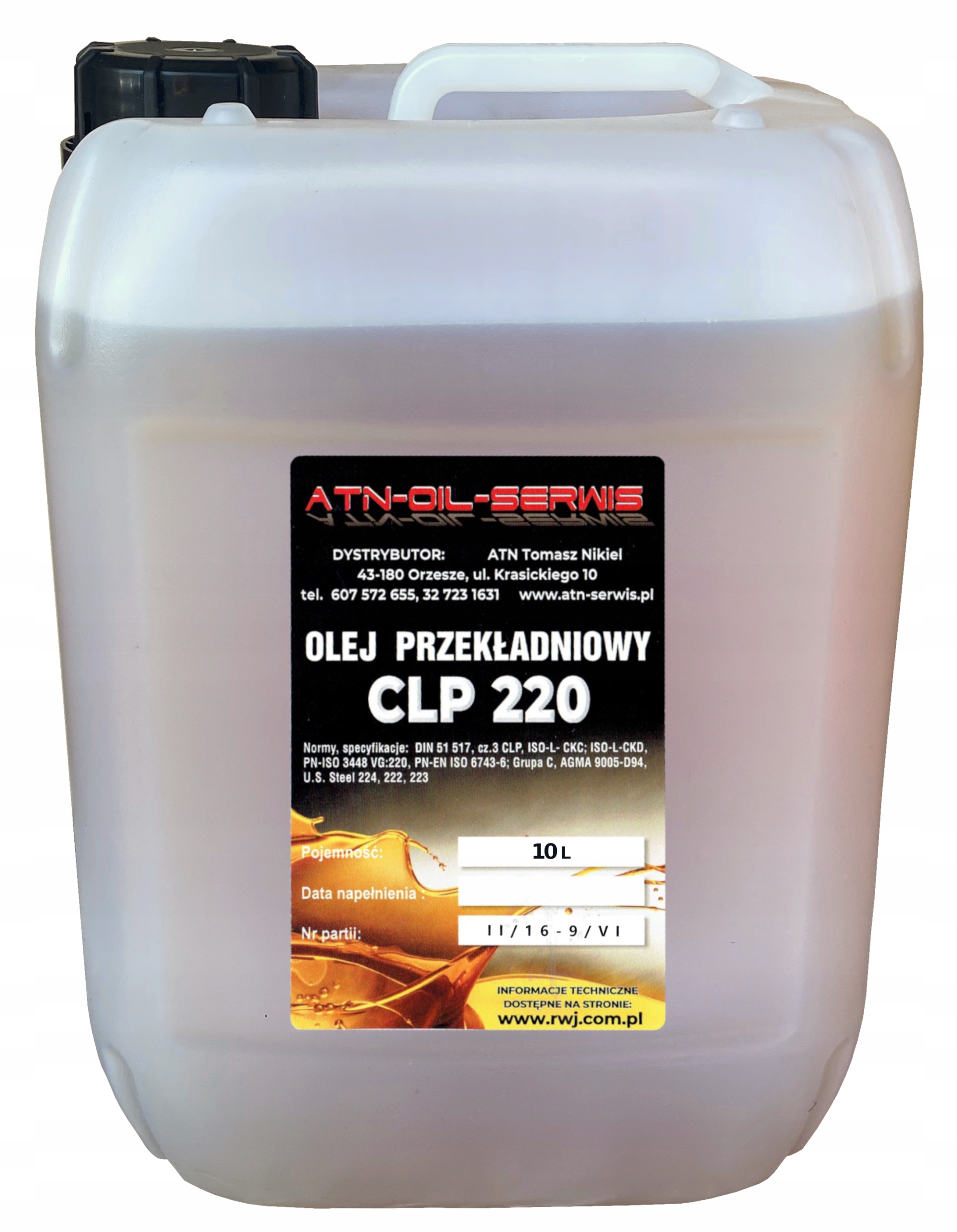 

Olej Przekładniowy Z Dodatkami Clp 220 10L EP220