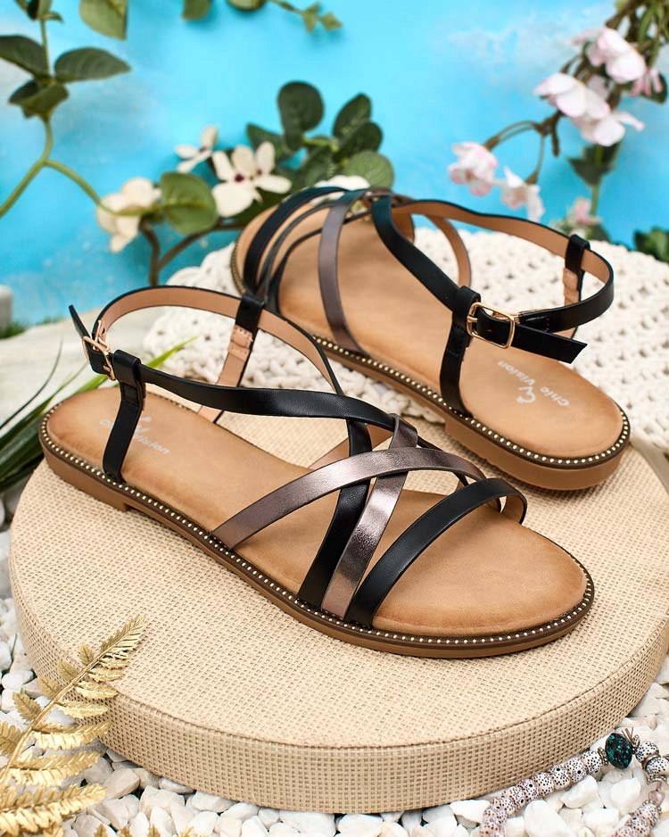 CZARNE SANDAŁKI DAMSKIE ZIIF 39 Płeć kobieta