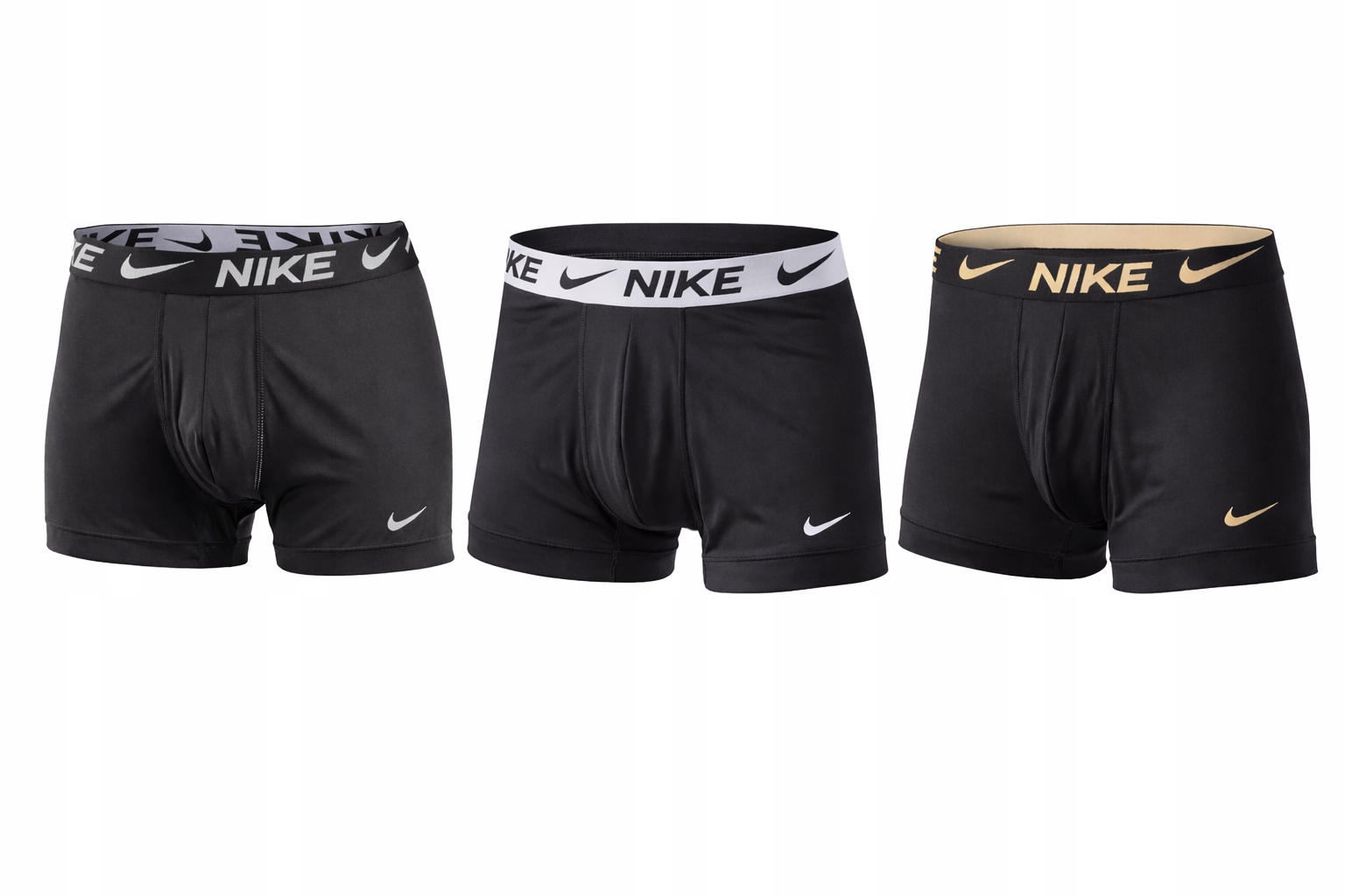 Nike Bokserki Męskie Majtki Trunk 3PK Czarne r.XL