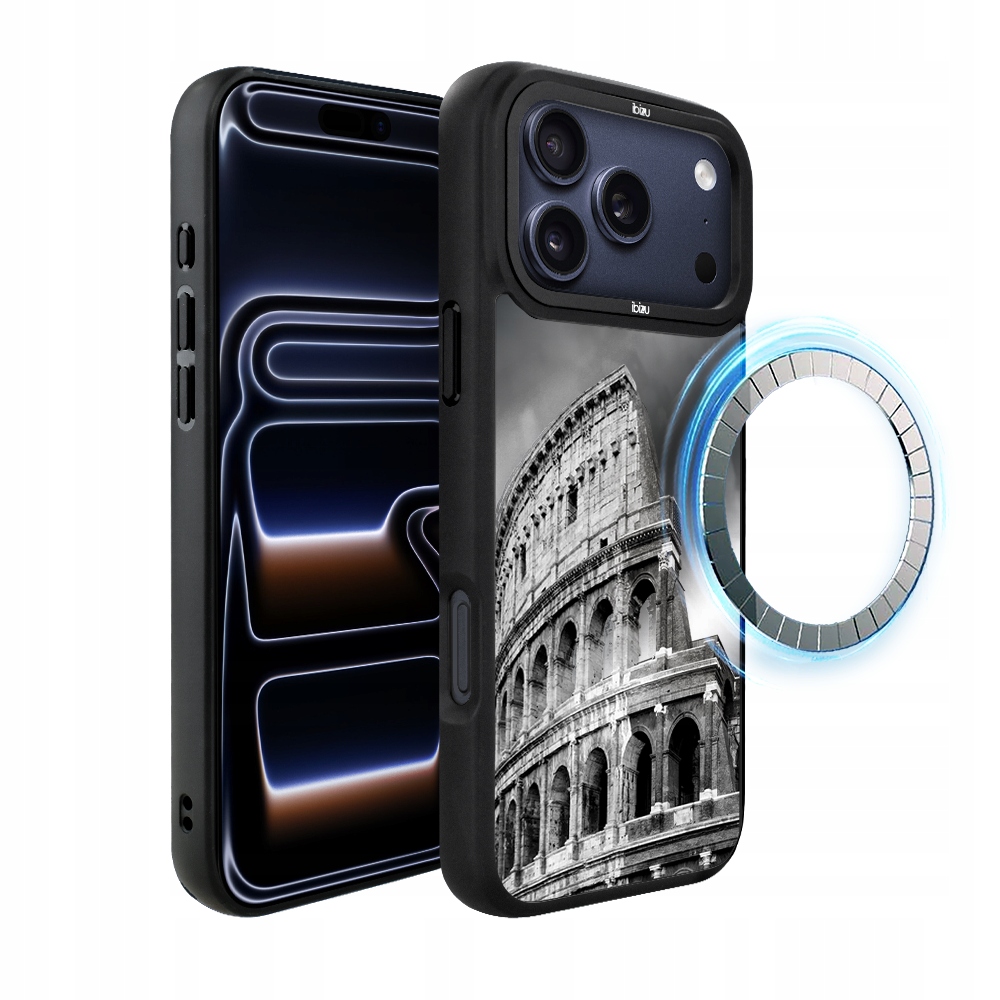 Pouzdro pro iPhone 17 Pro Ibizu DropGuard Matt s MagSafe, Noir City, Colosseum