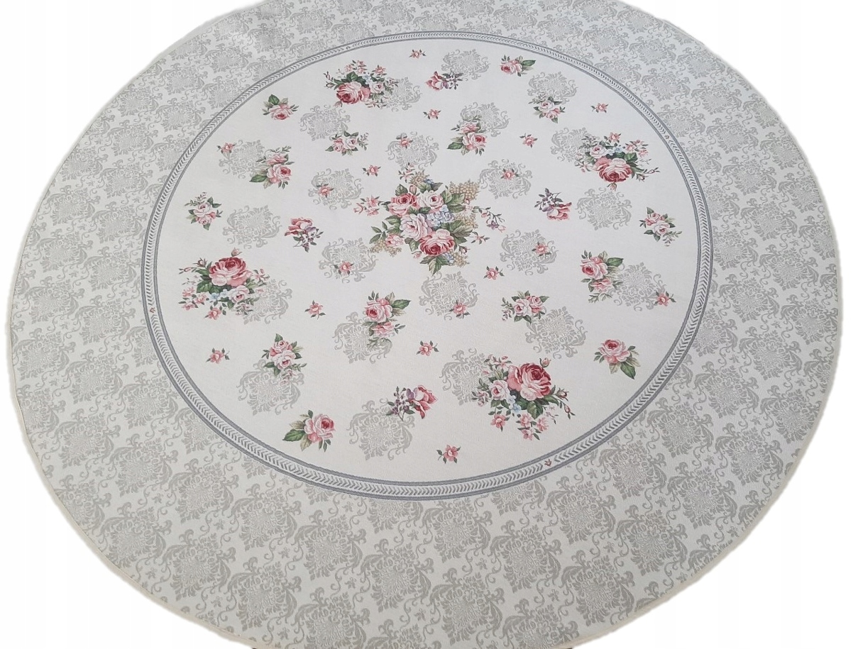 Ubrus kulatý průměr 165 cm 386NA Roses Natural
