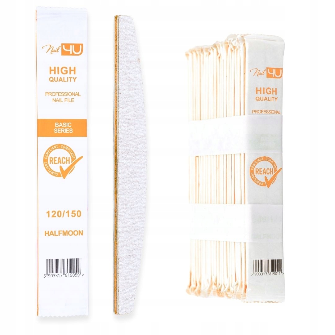 Pilnik do paznokci Nail4U papierowy półksiężyc 120/150 jednorazowy