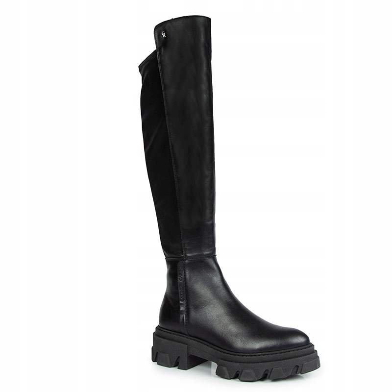 CARINII B8339 KOZAKI MUSZKIETERKI SKÓRA LICO CZARNE 38