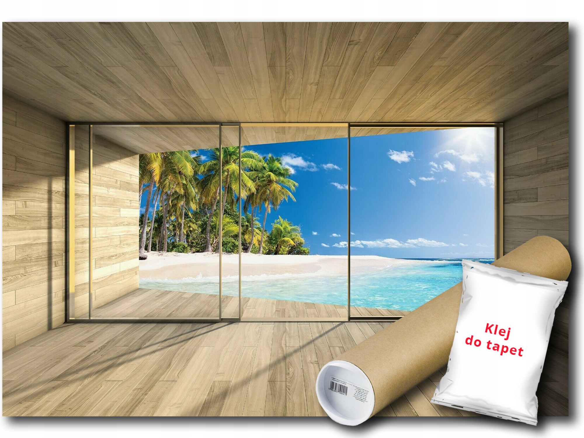 Fototapeta Flizelina Pláž Okno Terasa 3D 312x219