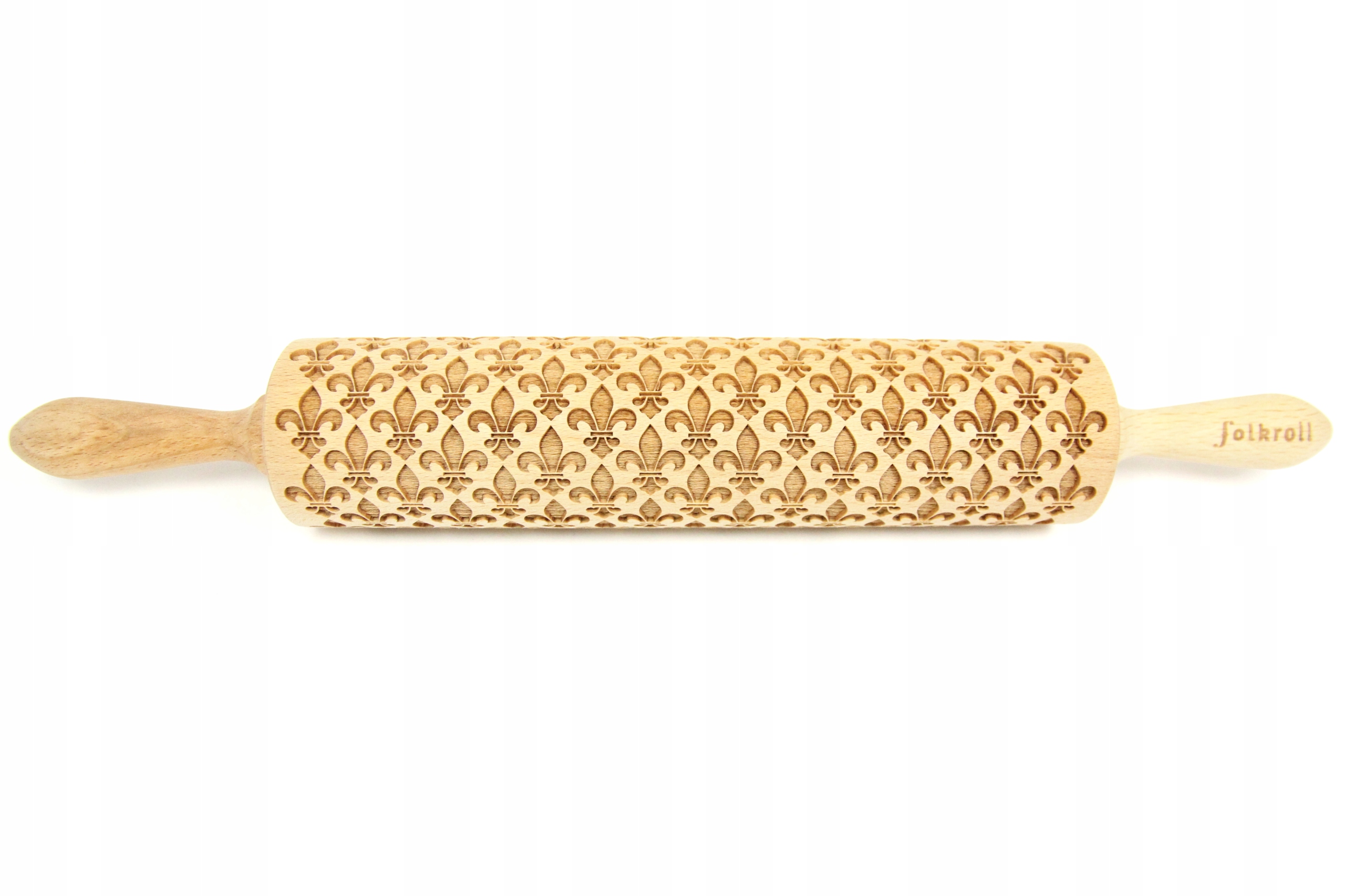 Wałek grawerowany wzór KWIAT LILII, duży