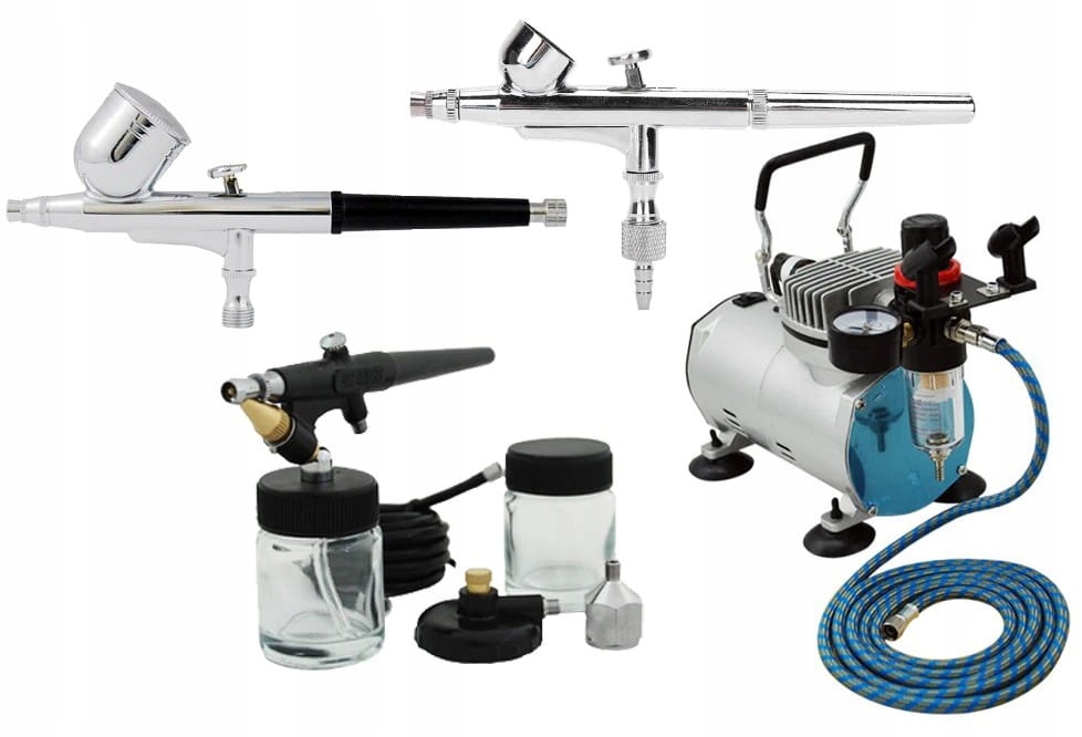 3x Malířský Airbrush S Kompresorem Set