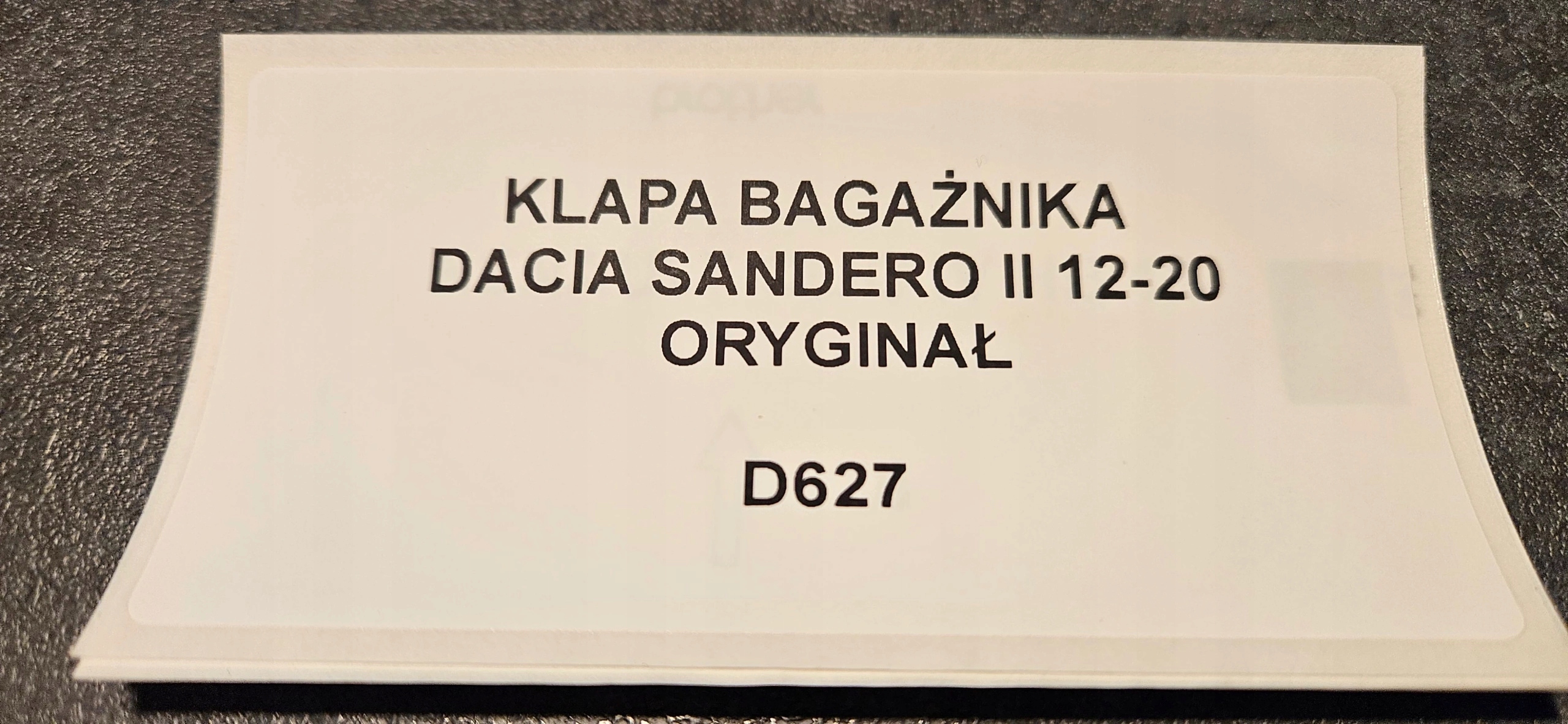 trunk door boot DACIA SANDERO II 12-20 original