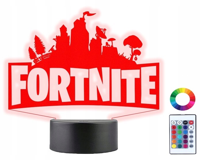 

Lampka Nocna 3D Led Fornite Logo Grawer