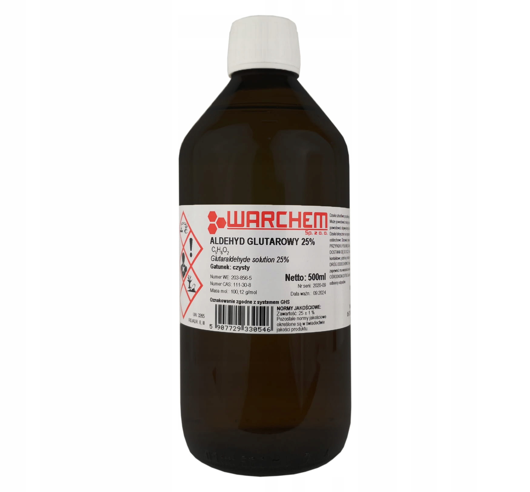 

Aldehyd Glutarowy 25% czysty 500ml