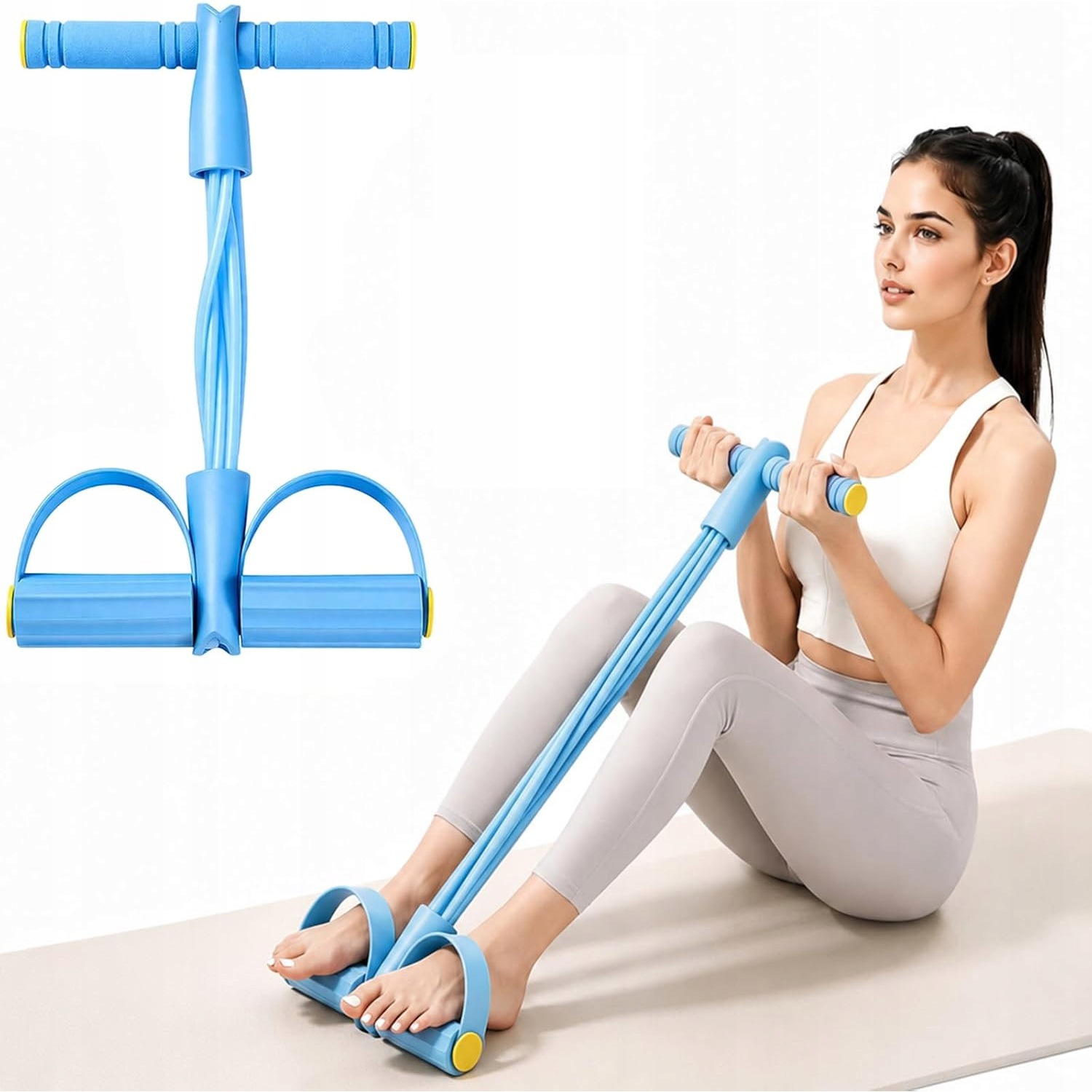 Ekspander Guma Do Ćwiczeń Brzucha Rozciągania Taśma Oporowa Zestaw Fitness