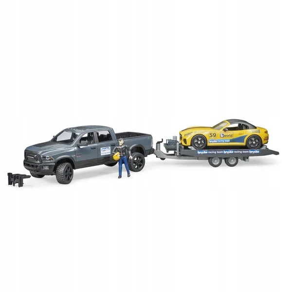 

Bruder Doge Ram Pickup z lawetą 02504 Roadster
