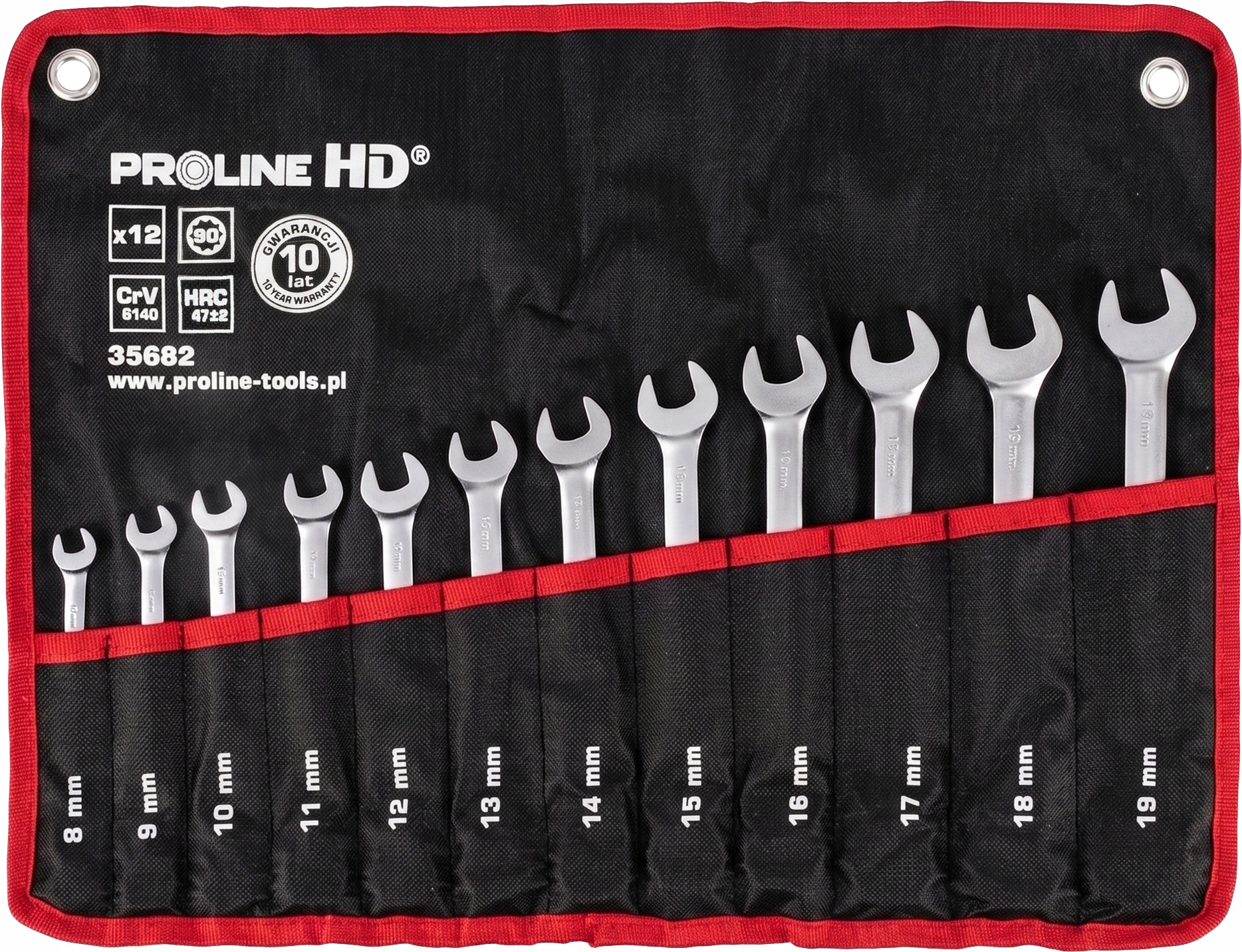 Očkoploché kľúče s hrkálkou 8-19 mm 12ks Proline Hd Presné Silné