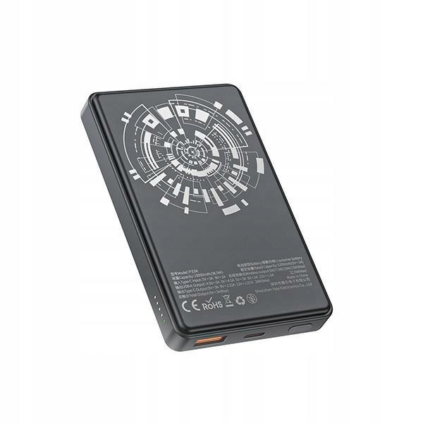 Awei indukční powerbanka MagSafe 10000 mAh 22,5 W Černá