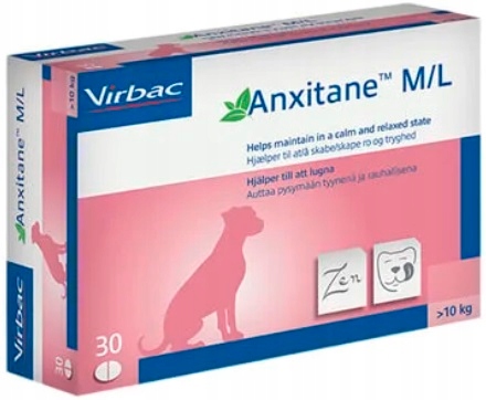 Virbac Anxitane M/L proti stresu pro psa, 30 tablet