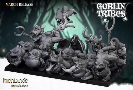 Swamp Goblins Herd - Highlands Miniatures Oldhammer Unit