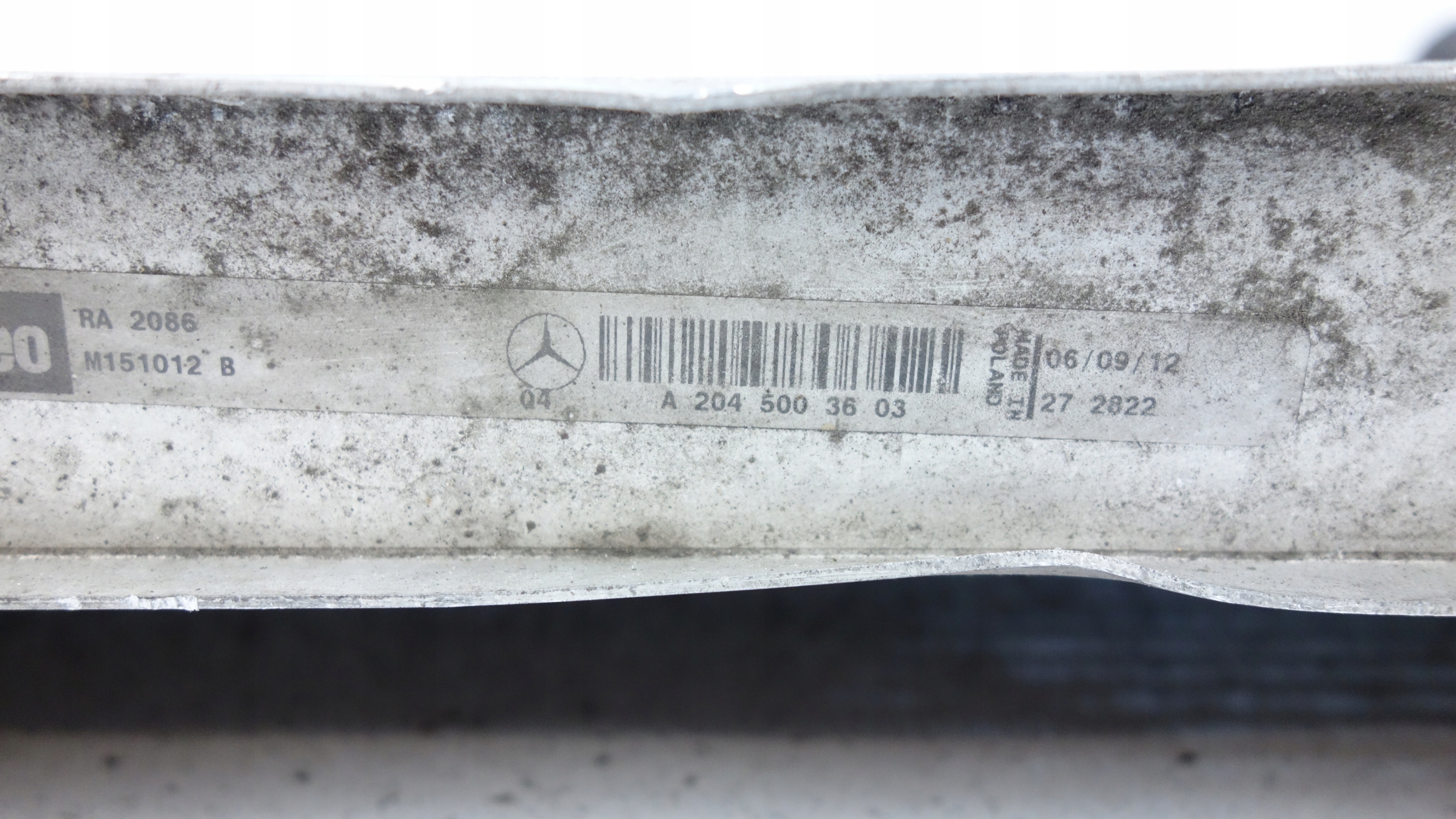 MERCEDES C-KLASA W204 2007- water cooler A2045003603