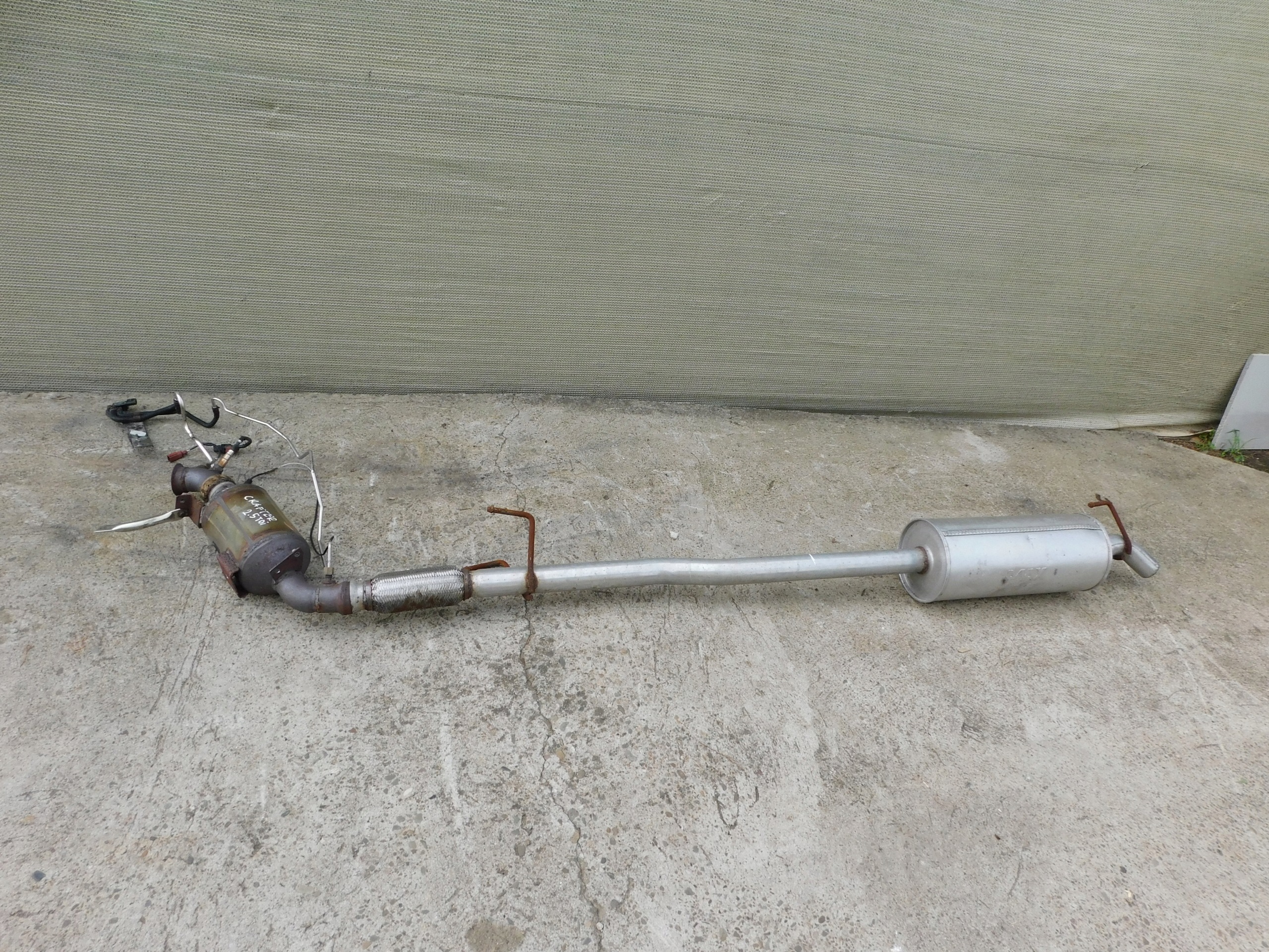 complete exhaust pipe DPF catalyst tlumik sensors VW Crafter 2.5 TDI sprawny