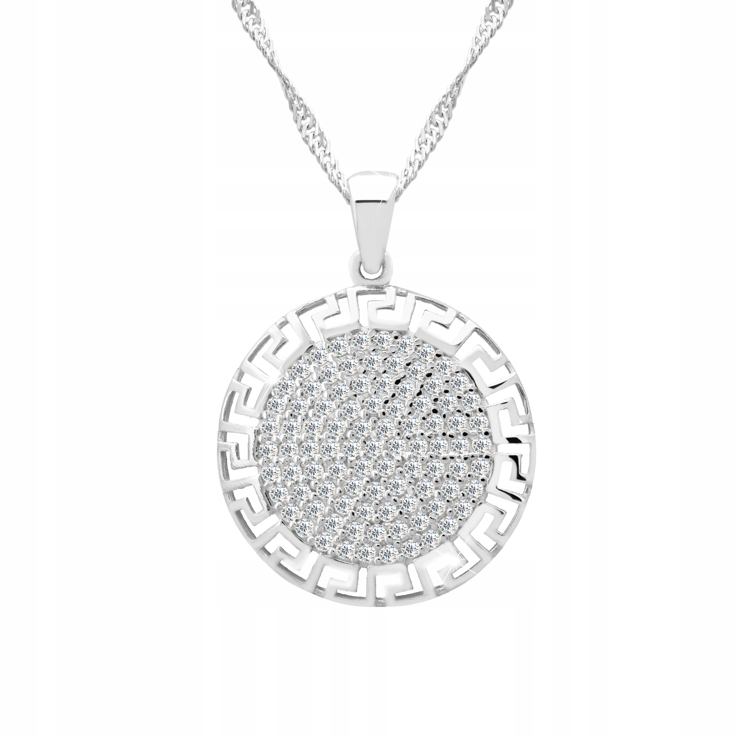 Stříbrný Náhrdelník Řetízek S Přívěskem Řecký Vzor