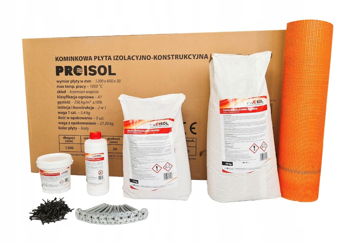 

Proisol Zestaw 15 płyt do Budowy KOMINKA+akcesoria