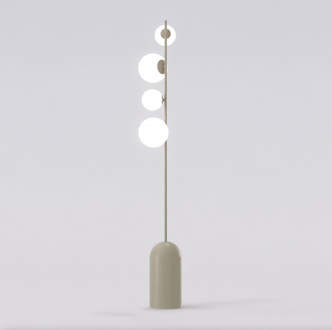 Minimalistická podlahová lampa Etno LP4 vo farbe Mocha
