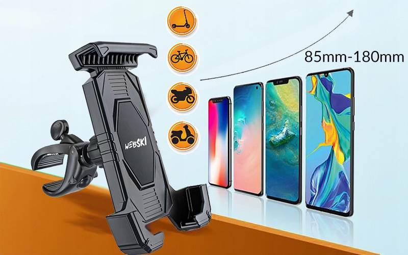 MOCNY UCHWYT ROWEROWY NA TELEFON MOTOCYKL KIEROWNICĘ HULAJNOGĘ+Klucz 18w1 Model ATH520