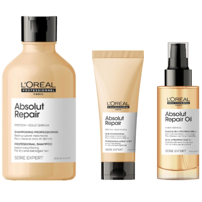 Loreal Absolut Repair šampon 300 ml kondicionér 200 ml olej 10 In1 90 ml