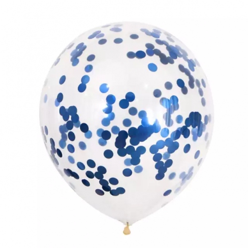 

Balon przezroczysty konfetti niebieskim 5 sztuk