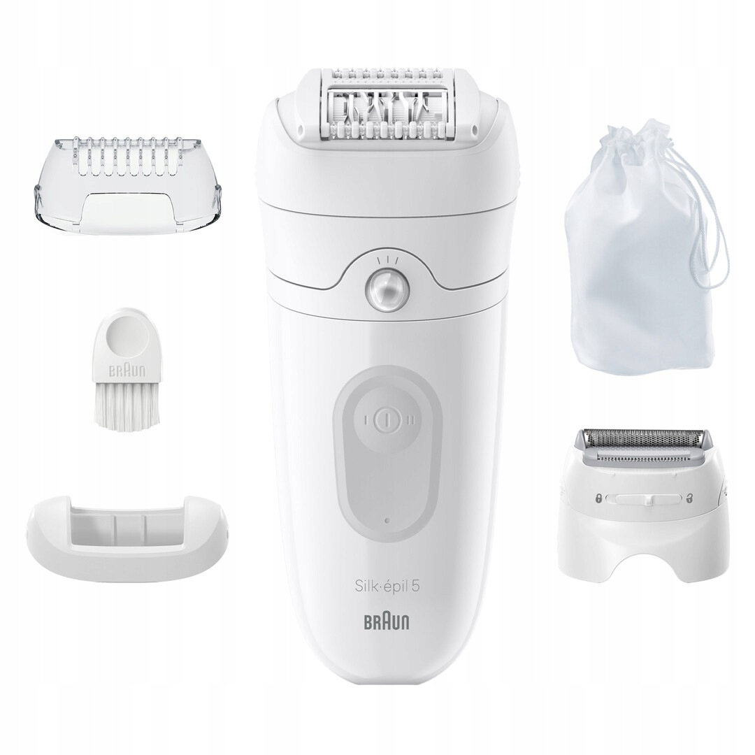 Braun Silk-épil 5 5-041 Depilátor pro snadné odstranění chloupků, bílá/šedá barva
