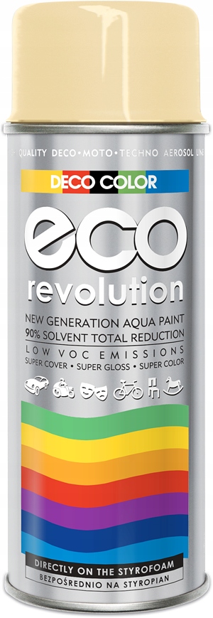 Farba lakier spray Eco Revolution Beżowy RAL1015 połysk Eko