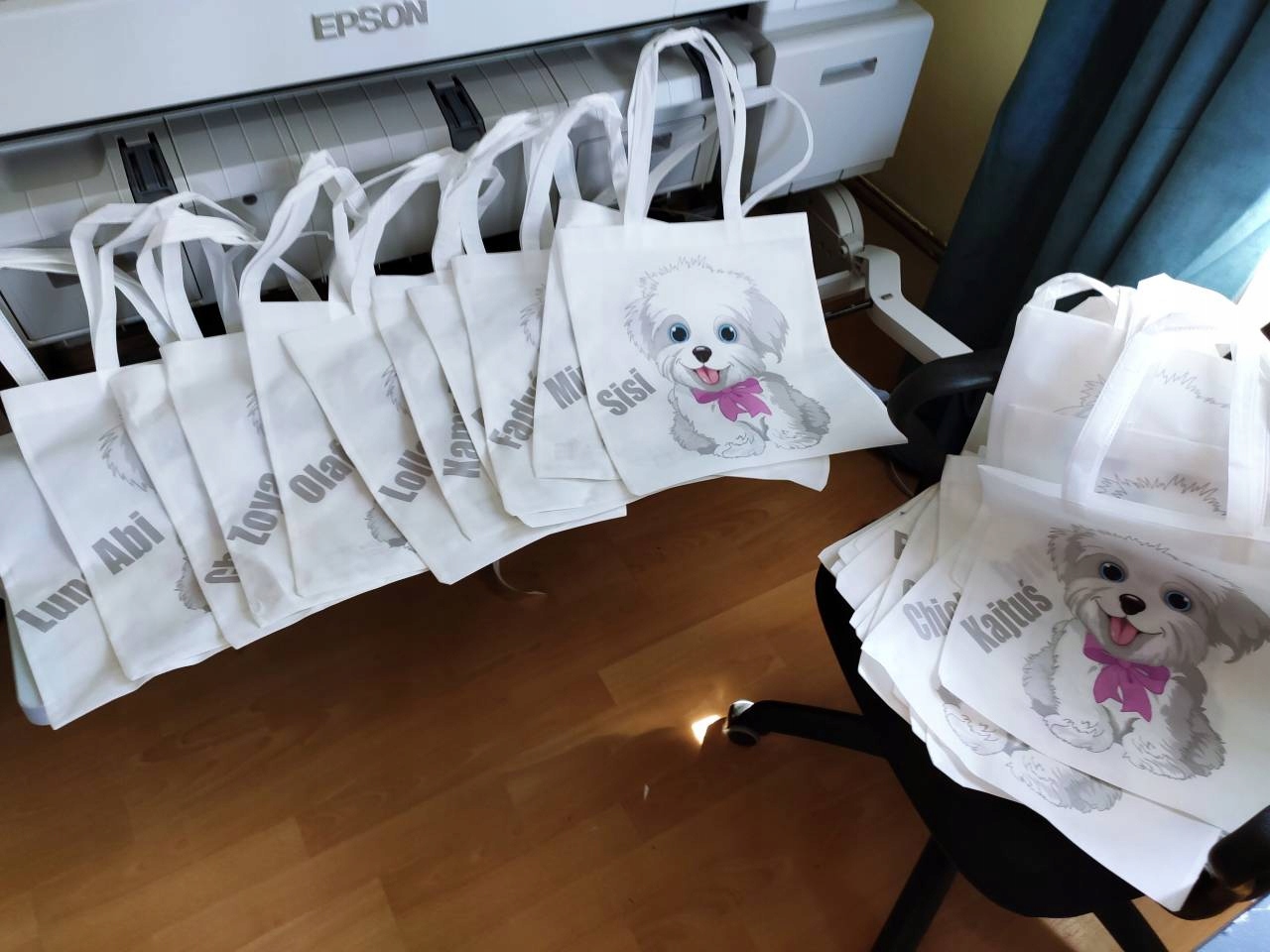 Torba na zakupy z własnym nadrukiem eko full print Kolor biały