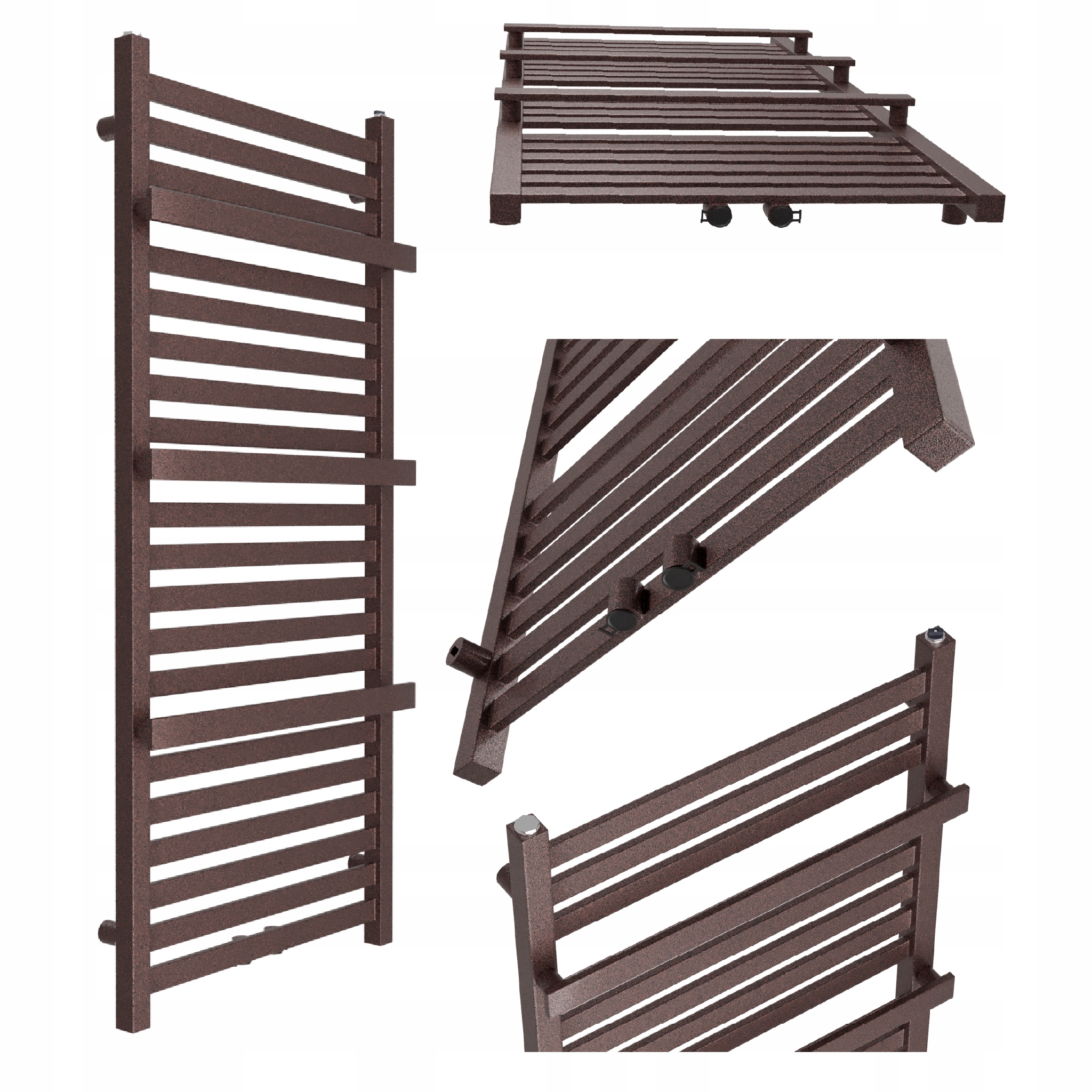 Koupelnový Radiátor Gold-mid 750x630 Bordo