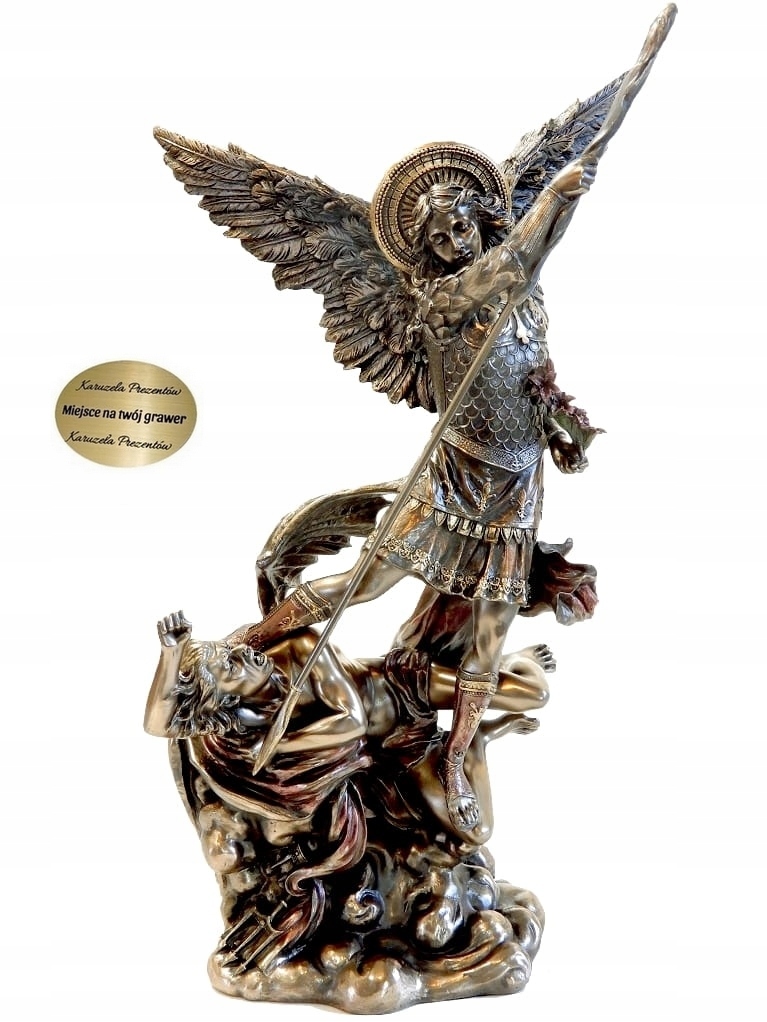 Baroková Figurka Archanioł Michal Patron Policajtov Padákov 33 cm.