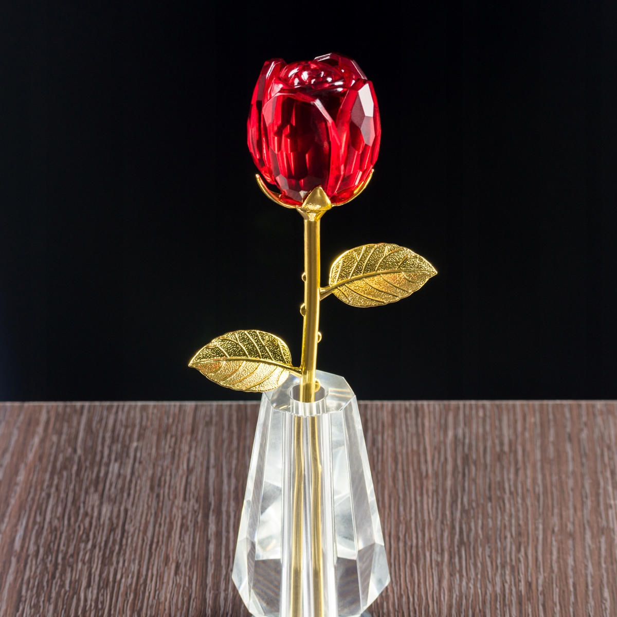 Kryształowa Róża Prezent Walentynki + Wazon + Etui Kod producenta RK-01