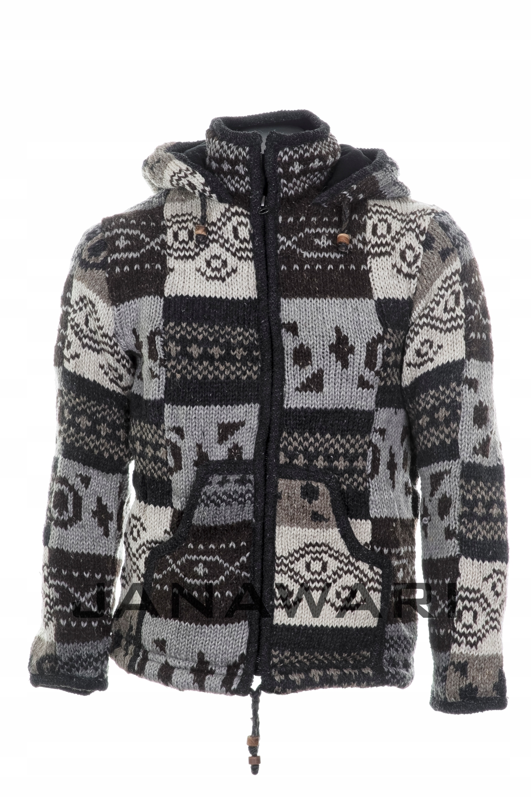 Kurtka wełniana z Nepalu JESIEŃ ZIMA HANDMADE