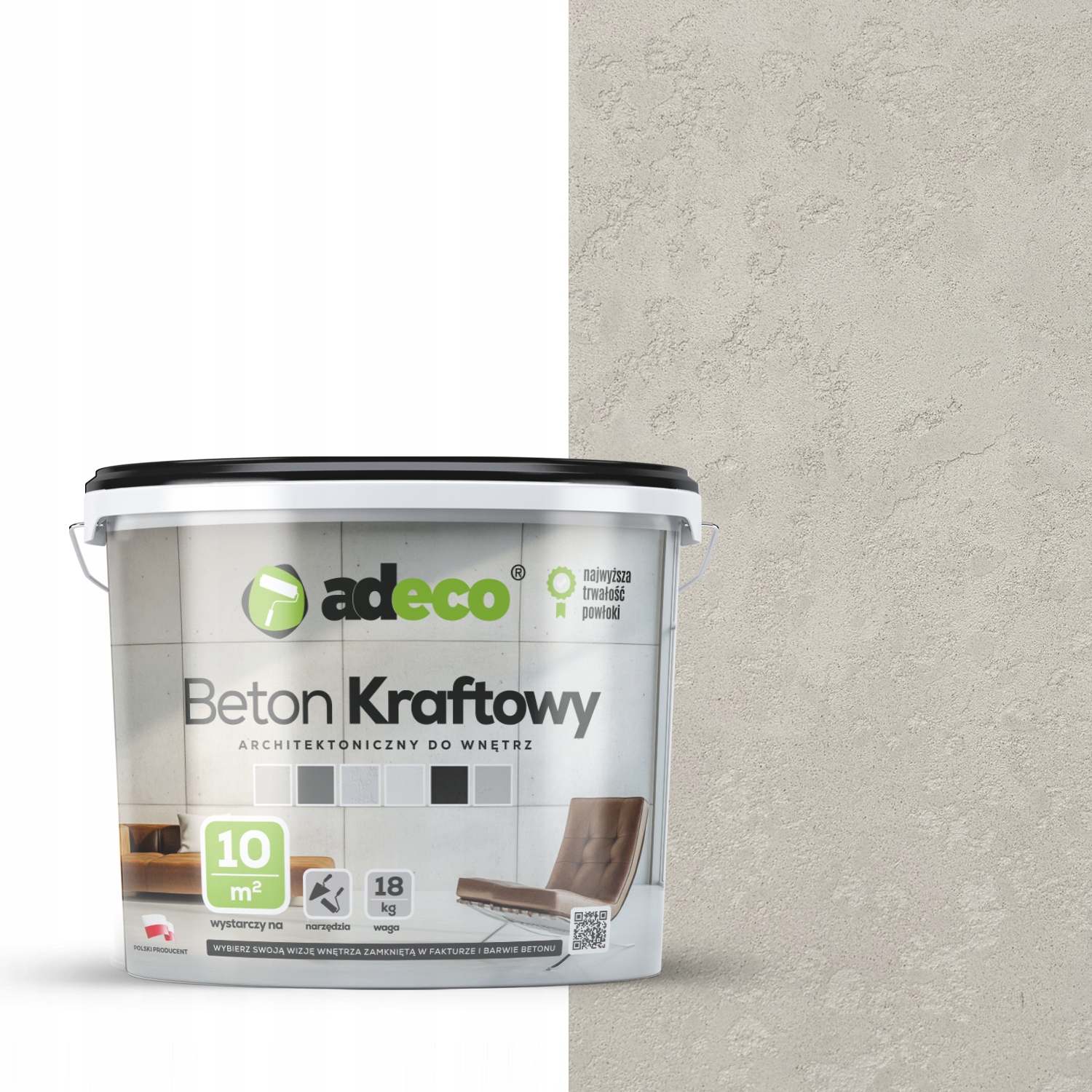 Beton dekoracyjny Adeco creamy latte 18 kg