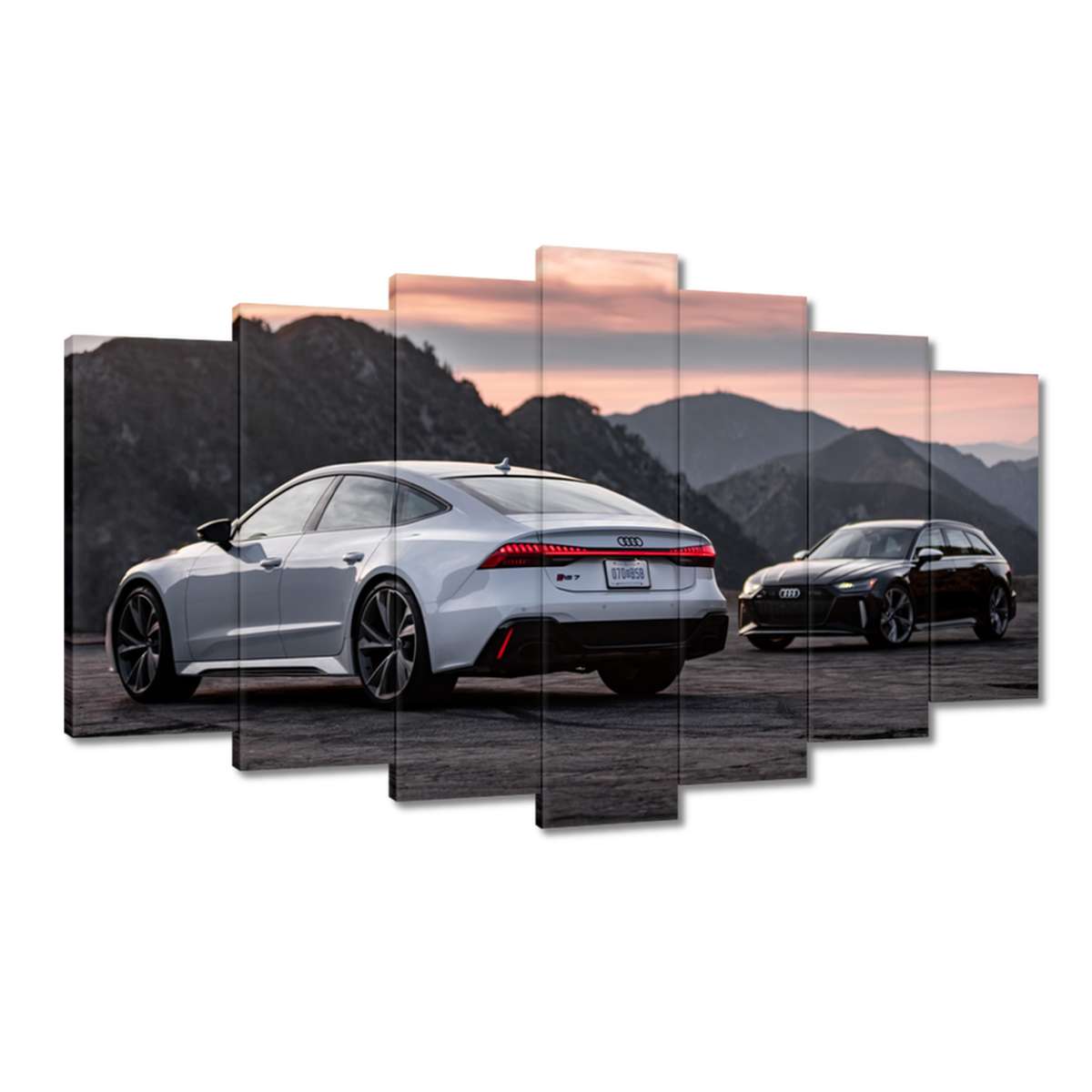 Obrazy 140x80 Bílé a černé Audi RS7