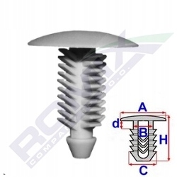 

Spinka podsufitki szara Fiat Punto x10szt