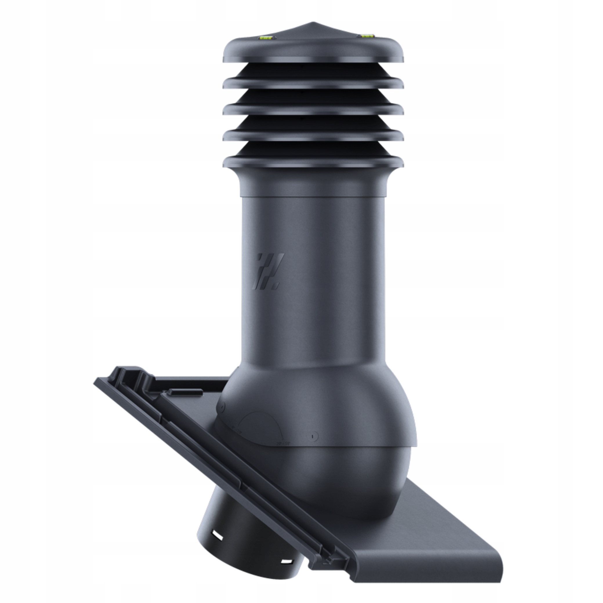 Větrací komín fi125 HiVent střešní krytina Roben Bergamo Platinum