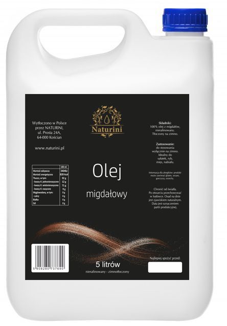 Mandlový masážní olej Nerafinovaný, lisovaný za studena kanystr 5 l