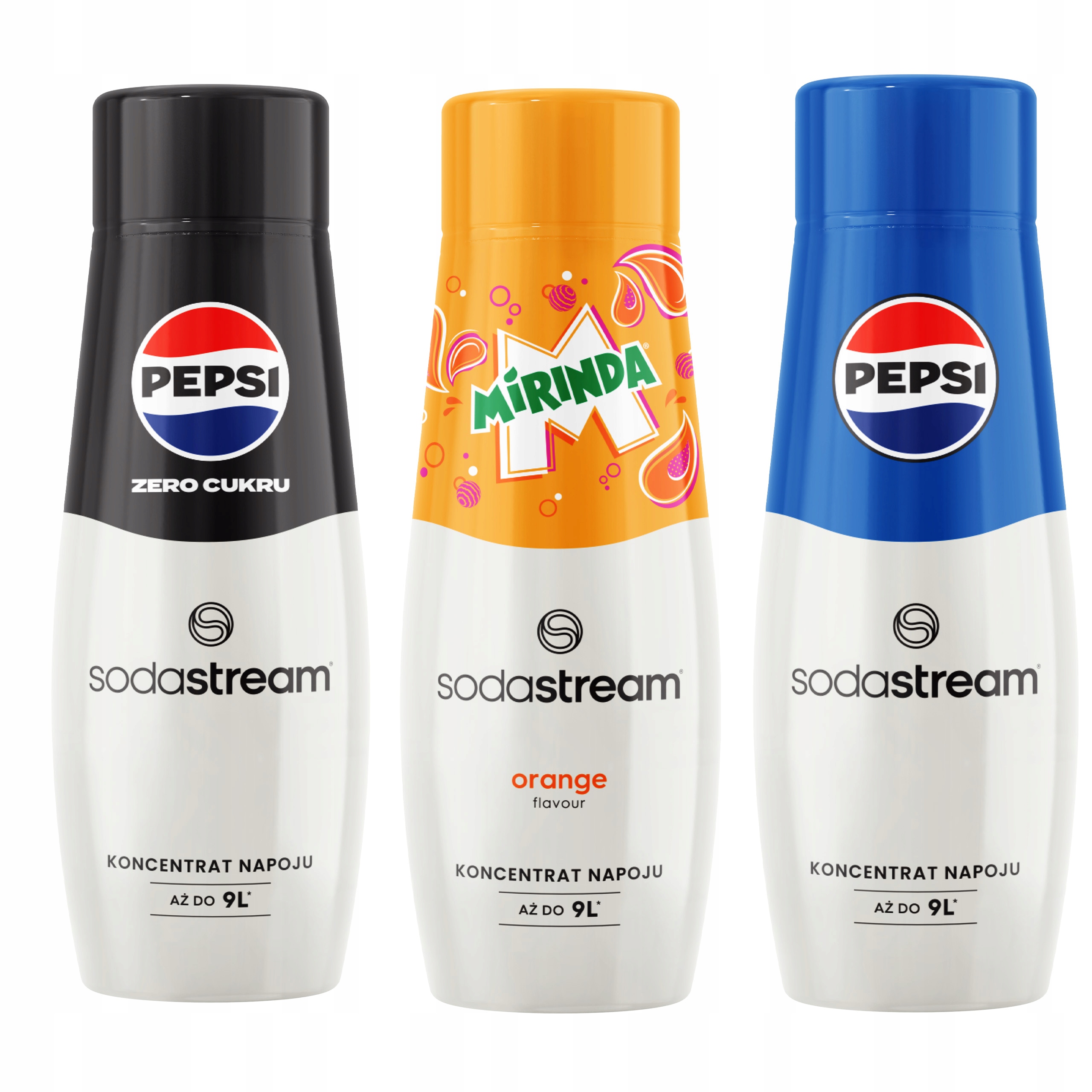 SODASTREAM Zestaw PEPSI + PEPSI MAX + MIRINDA.