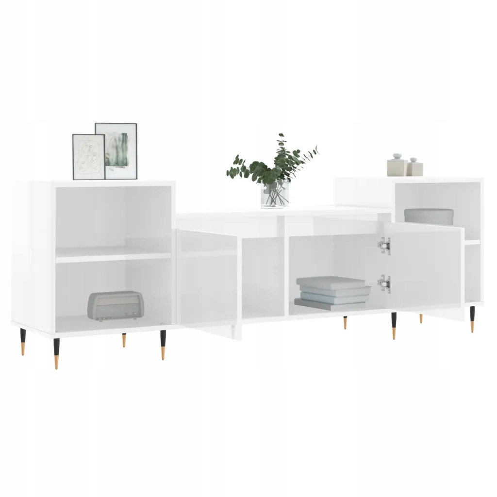 Szafka pod TV, wysoki połysk, biała, 160x35x55 c Marka VidaXL