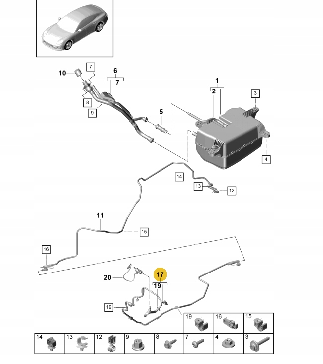 Przewod dozujacy mocznik Adblue Panamera 4 0